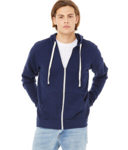 3939 Bella + Canvas | Unisex Triblend Full-Zip Lightweight Hoodie