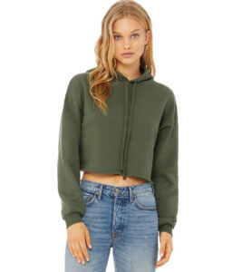 B7502 Bella + Canvas | Ladies' Cropped Fleece Hoodie